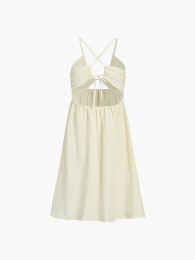 Crown Elara™ | Backless Criss Cross Midi Dress